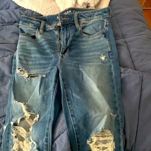 AMERICAN EAGLE Super hi rise jegging  straight leg  jeans VERY Stretchy